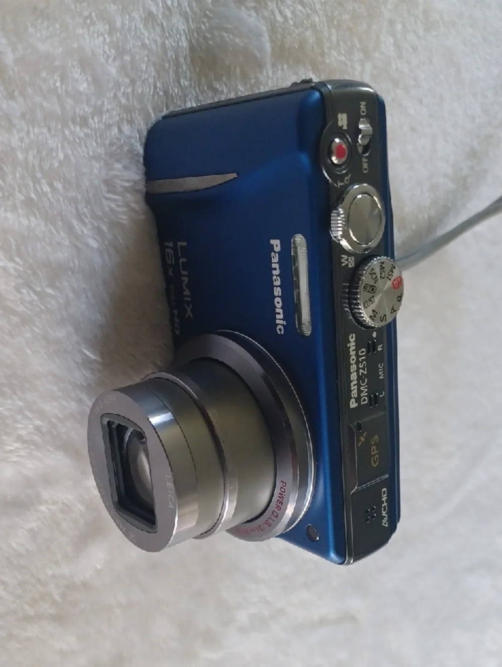 Panasonic Lumix Blue Compact Digital Camera Model DMC-ZS10